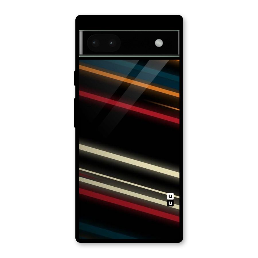 Light Diagonal Stripes Glass Back Case for Google Pixel 6a