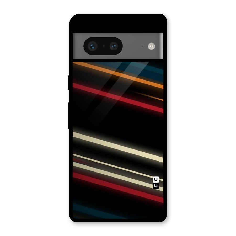 Light Diagonal Stripes Glass Back Case for Google Pixel 7