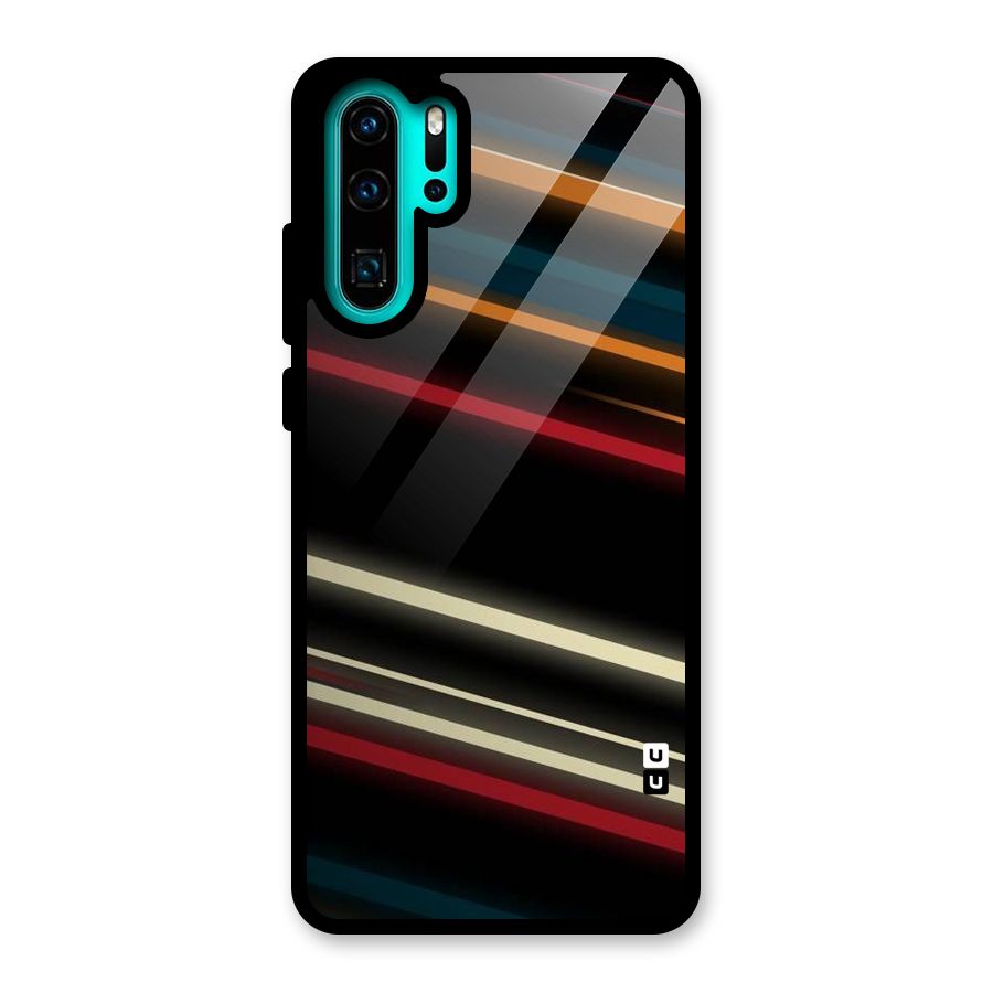 Light Diagonal Stripes Glass Back Case for Huawei P30 Pro
