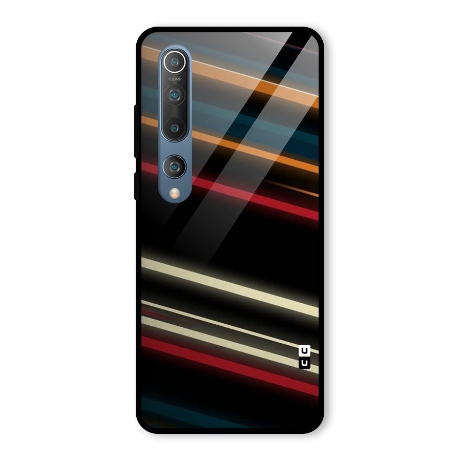 Light Diagonal Stripes Glass Back Case for Mi 10
