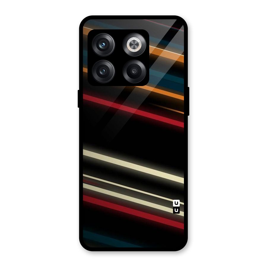 Light Diagonal Stripes Glass Back Case for OnePlus 10T