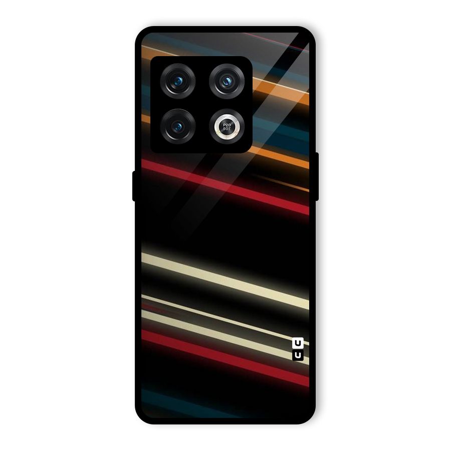 Light Diagonal Stripes Glass Back Case for OnePlus 10 Pro 5G
