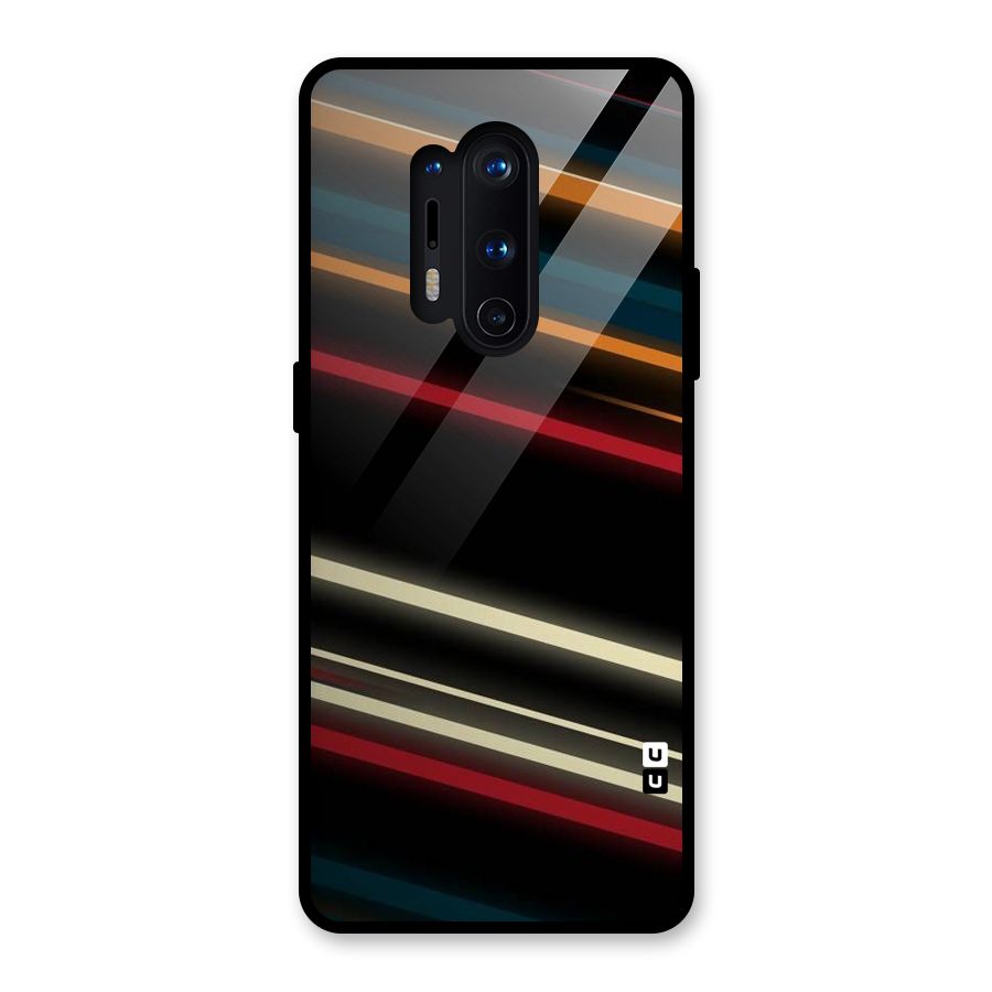 Light Diagonal Stripes Glass Back Case for OnePlus 8 Pro