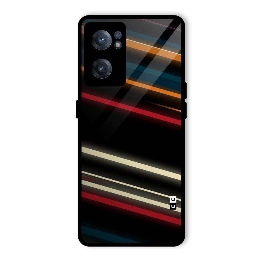Light Diagonal Stripes Glass Back Case for OnePlus Nord CE 2 5G