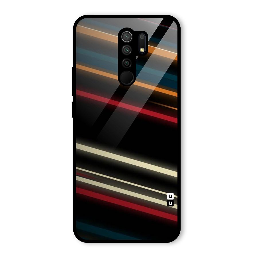 Light Diagonal Stripes Glass Back Case for Poco M2