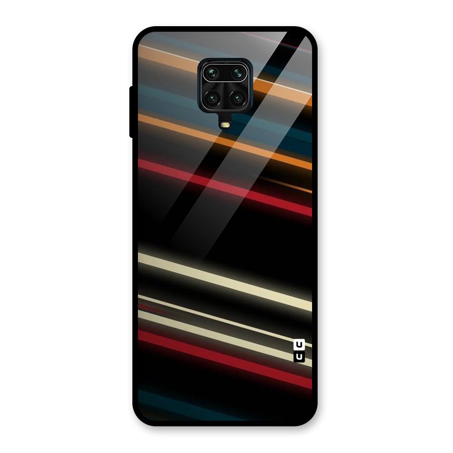 Light Diagonal Stripes Glass Back Case for Poco M2 Pro
