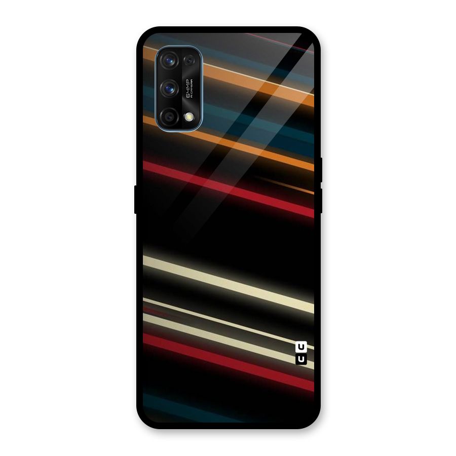 Light Diagonal Stripes Glass Back Case for Realme 7 Pro