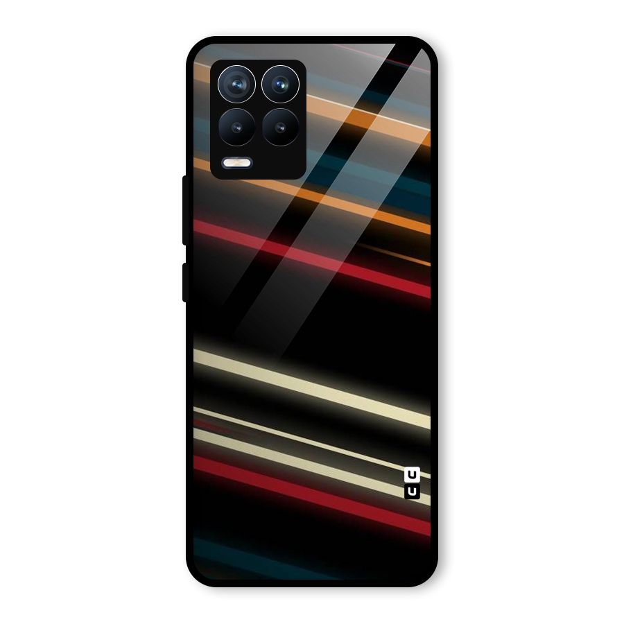 Light Diagonal Stripes Glass Back Case for Realme 8 Pro