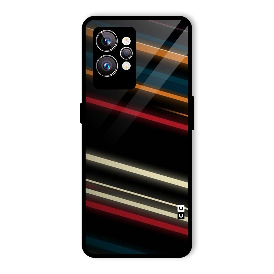 Light Diagonal Stripes Glass Back Case for Realme GT2 Pro