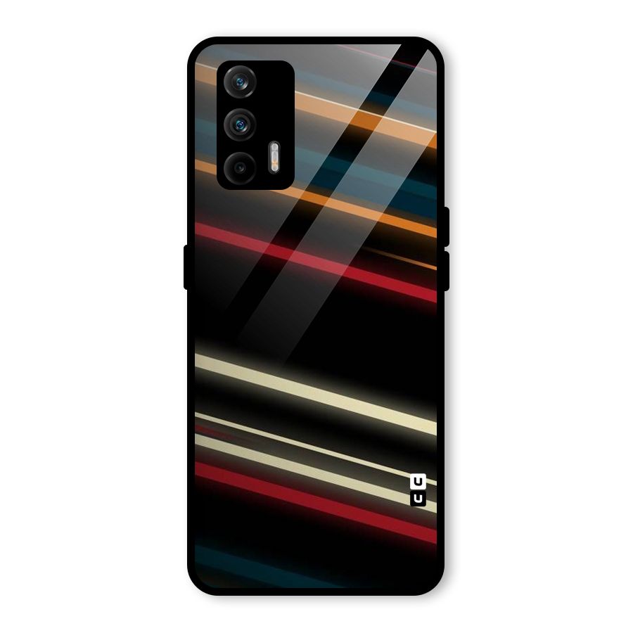 Light Diagonal Stripes Glass Back Case for Realme GT 5G