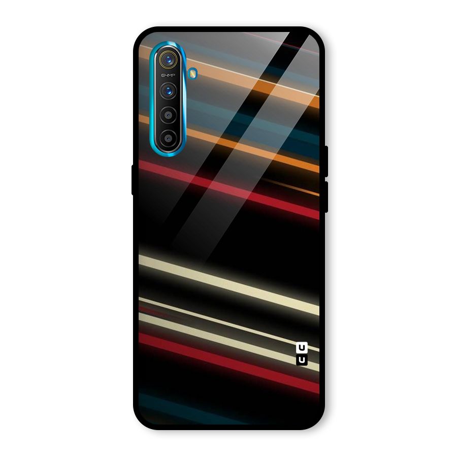 Light Diagonal Stripes Glass Back Case for Realme X2