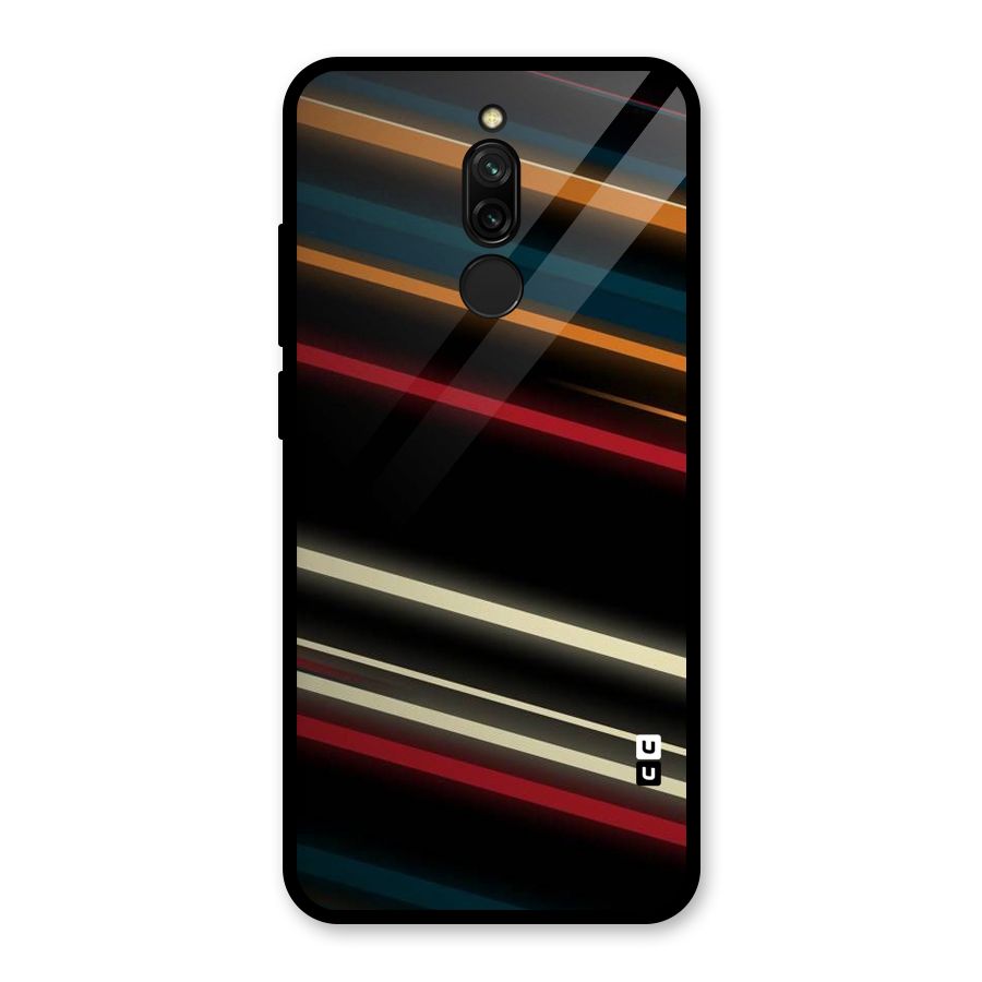 Light Diagonal Stripes Glass Back Case for Redmi 8