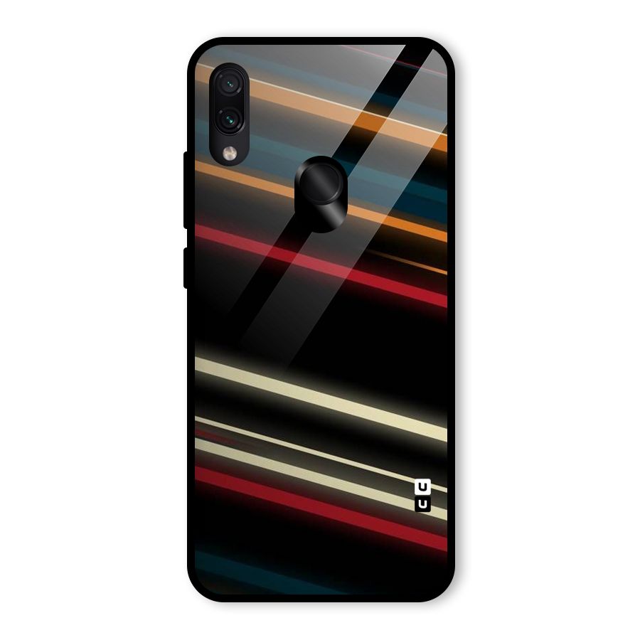 Light Diagonal Stripes Glass Back Case for Redmi Note 7