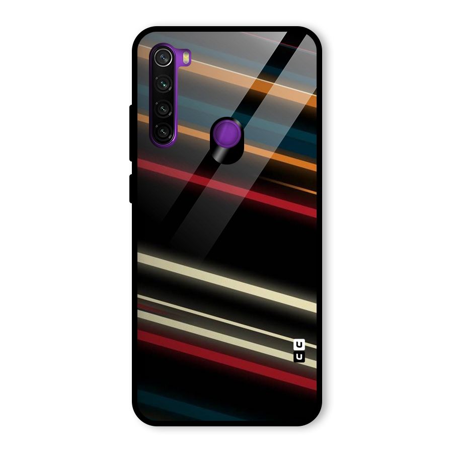 Light Diagonal Stripes Glass Back Case for Redmi Note 8