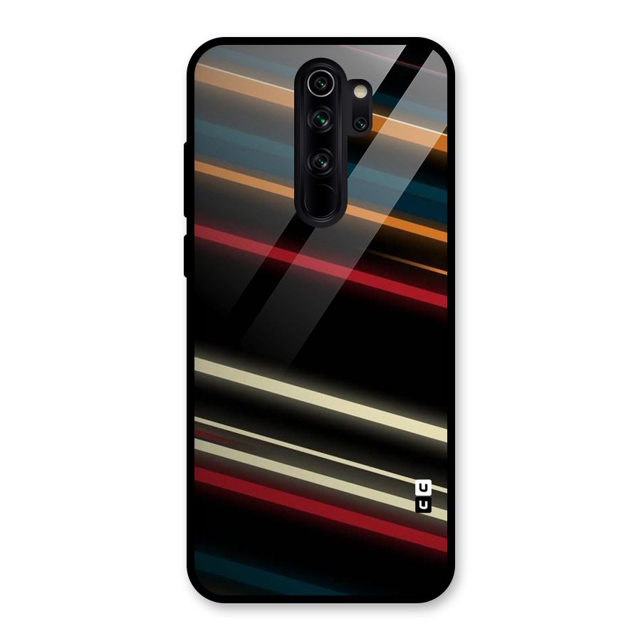 Light Diagonal Stripes Glass Back Case for Redmi Note 8 Pro