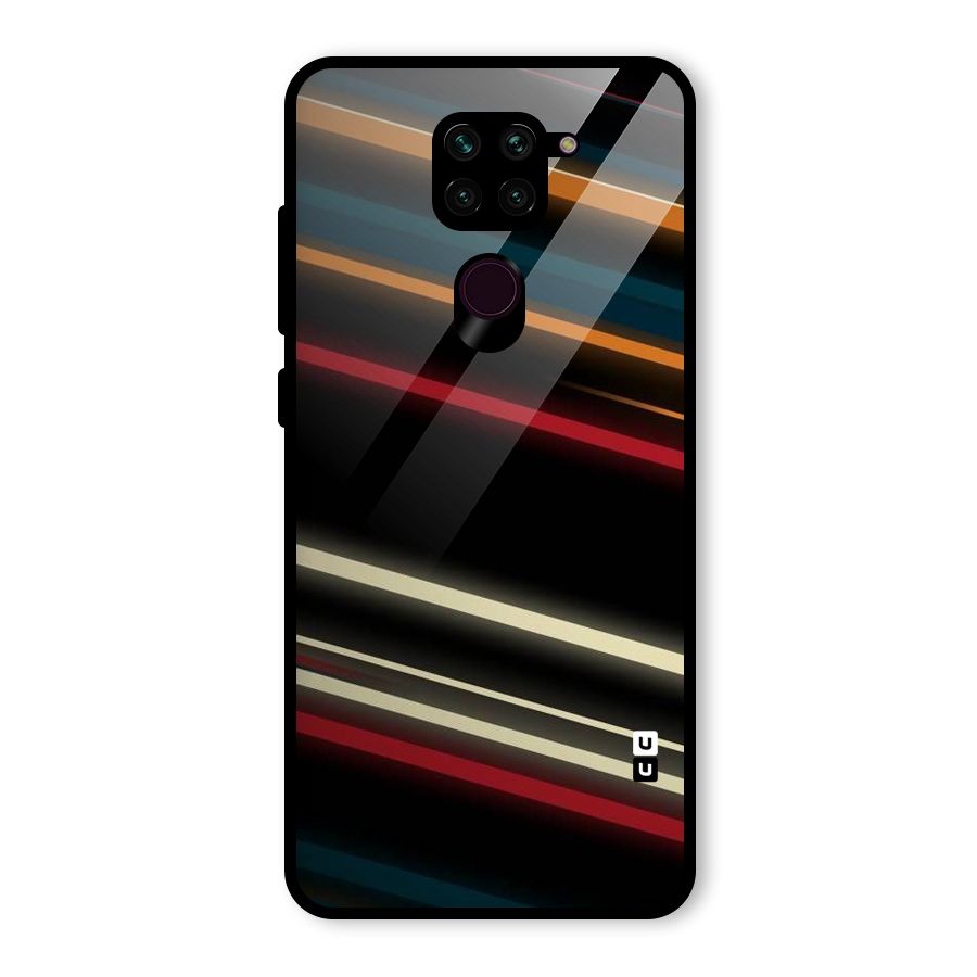 Light Diagonal Stripes Glass Back Case for Redmi Note 9