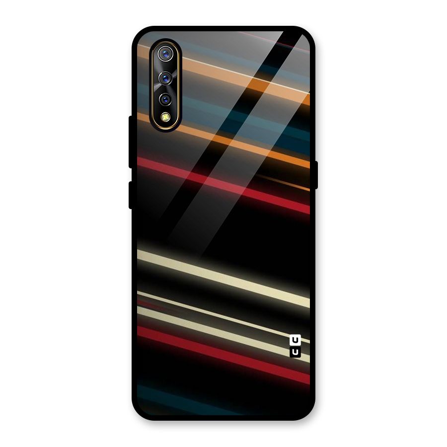 Light Diagonal Stripes Glass Back Case for Vivo S1