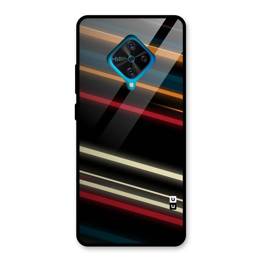 Light Diagonal Stripes Glass Back Case for Vivo S1 Pro