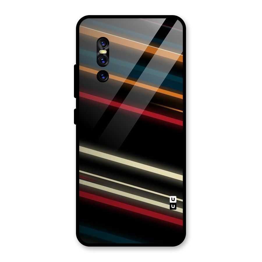 Light Diagonal Stripes Glass Back Case for Vivo V15 Pro