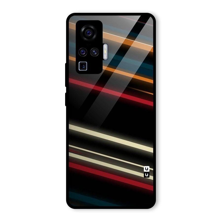 Light Diagonal Stripes Glass Back Case for Vivo X50 Pro