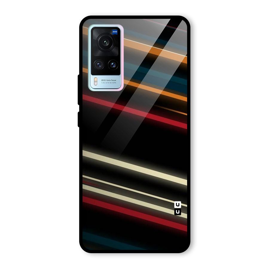 Light Diagonal Stripes Glass Back Case for Vivo X60