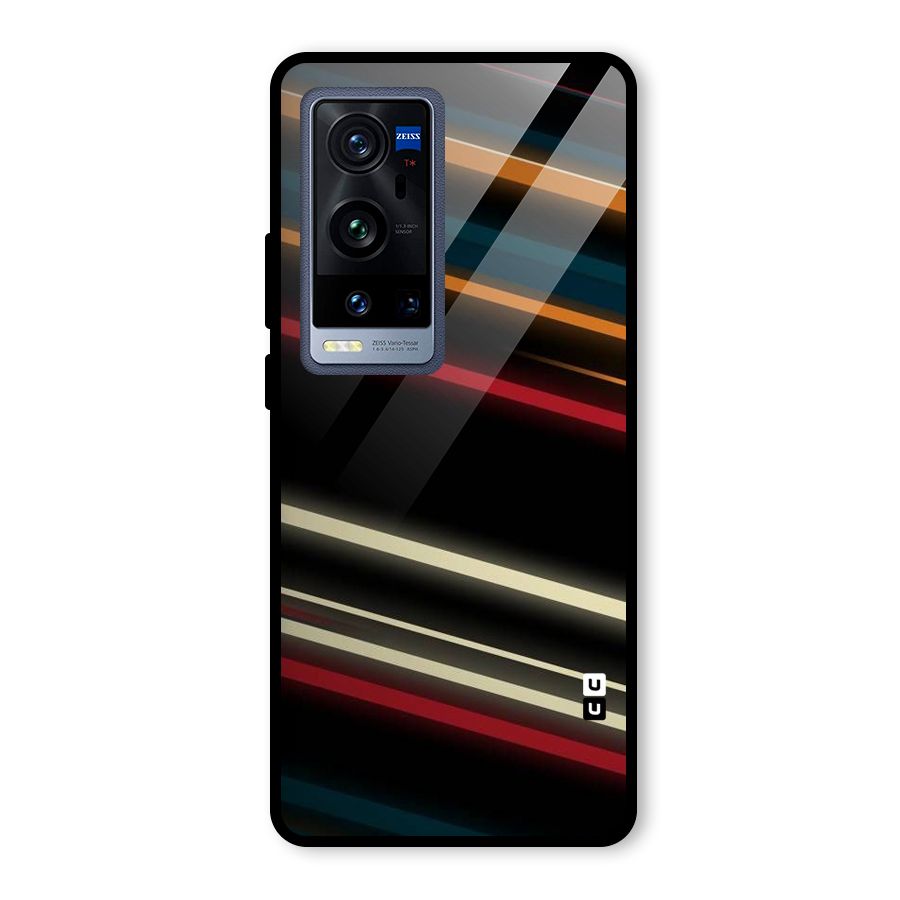 Light Diagonal Stripes Glass Back Case for Vivo X60 Pro Plus
