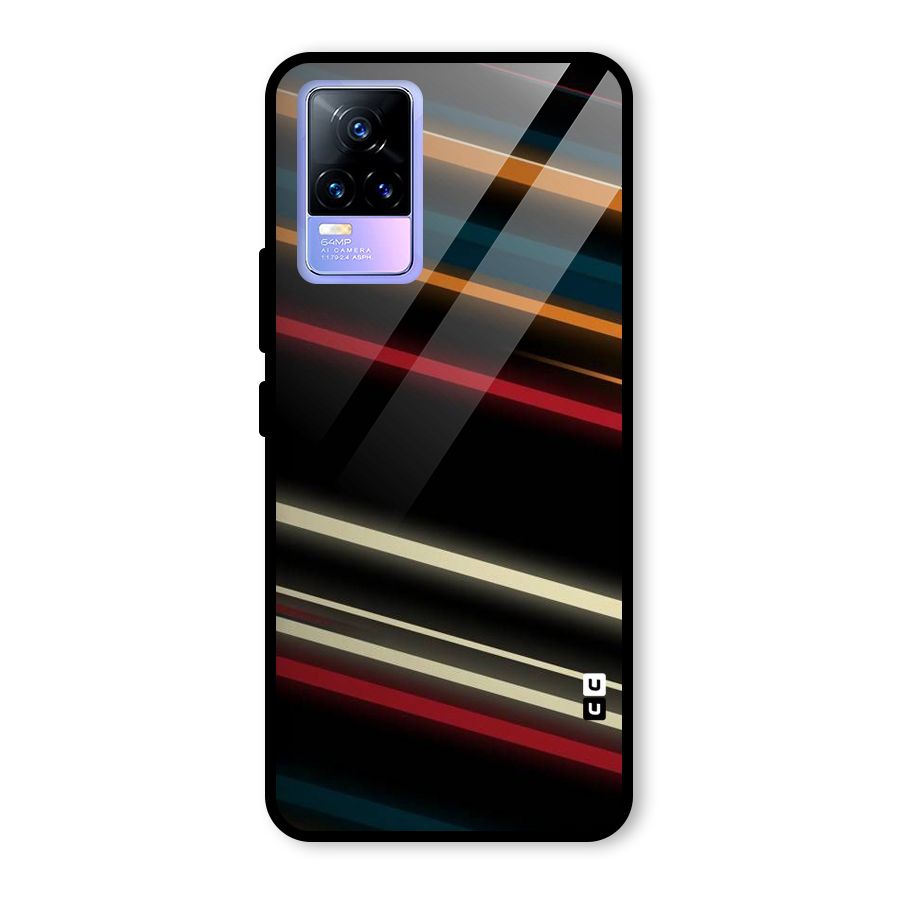 Light Diagonal Stripes Glass Back Case for Vivo Y73