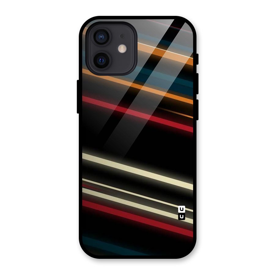 Light Diagonal Stripes Glass Back Case for iPhone 12