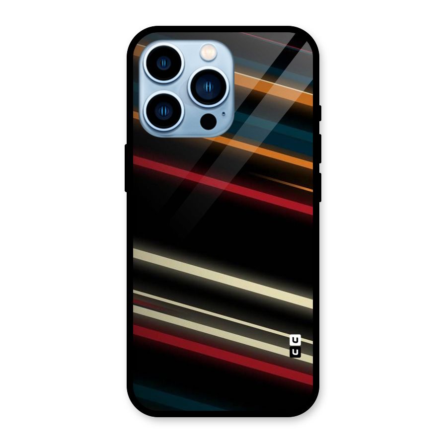 Light Diagonal Stripes Glass Back Case for iPhone 13 Pro