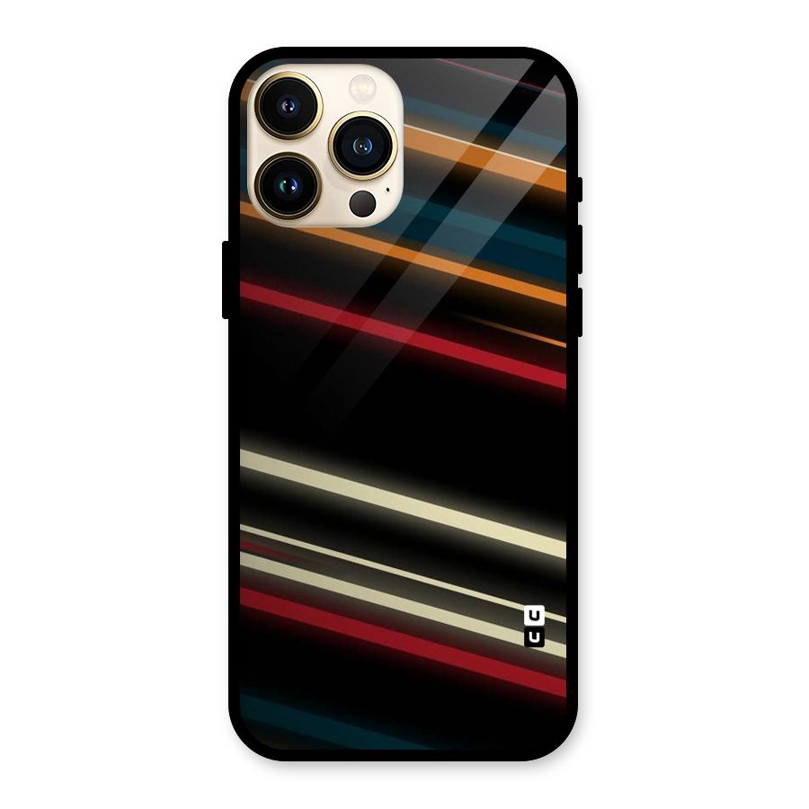 Light Diagonal Stripes Glass Back Case for iPhone 13 Pro Max