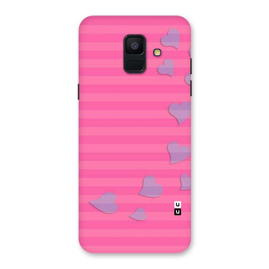 Light Heart Stripes Back Case for Galaxy A6 (2018)