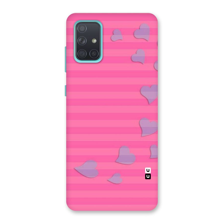 Light Heart Stripes Back Case for Galaxy A71
