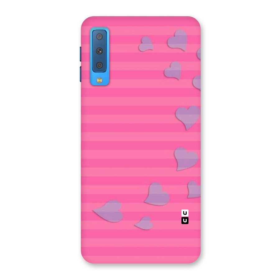 Light Heart Stripes Back Case for Galaxy A7 (2018)