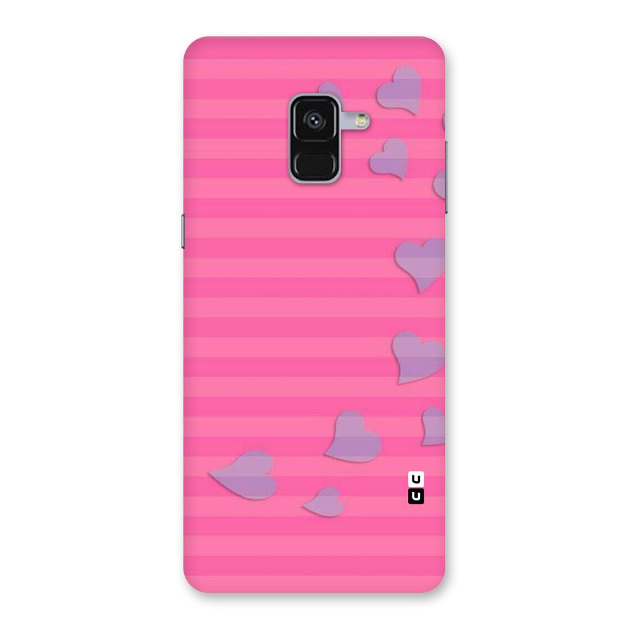 Light Heart Stripes Back Case for Galaxy A8 Plus