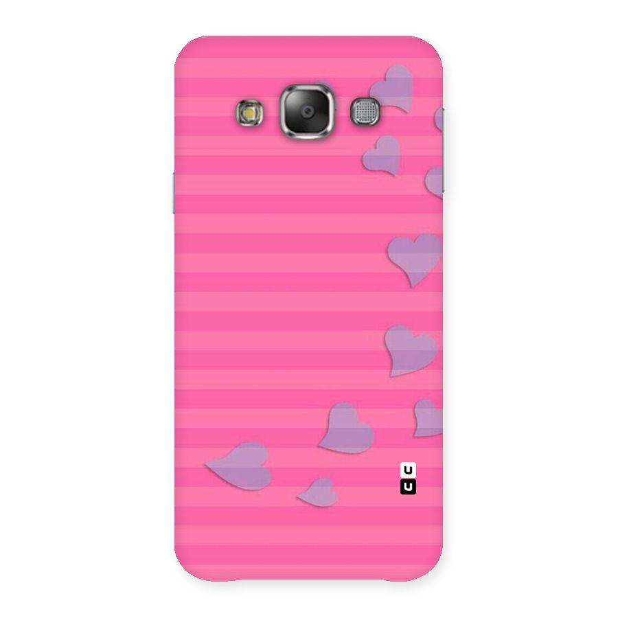 Light Heart Stripes Back Case for Galaxy E7