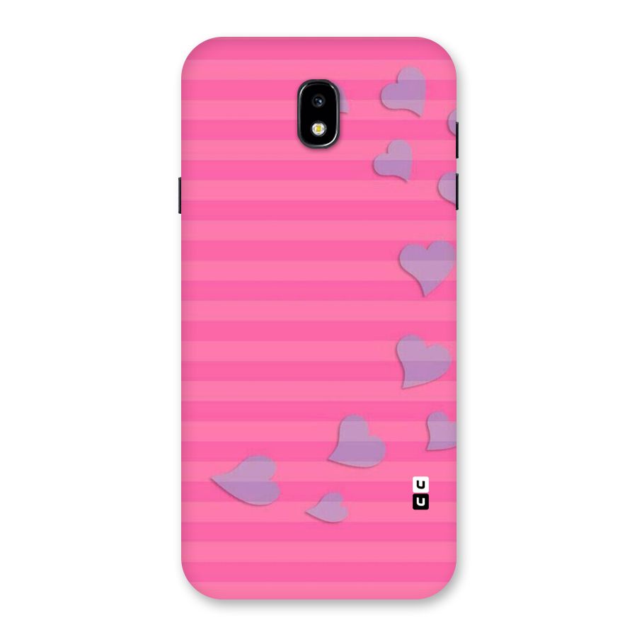 Light Heart Stripes Back Case for Galaxy J7 Pro