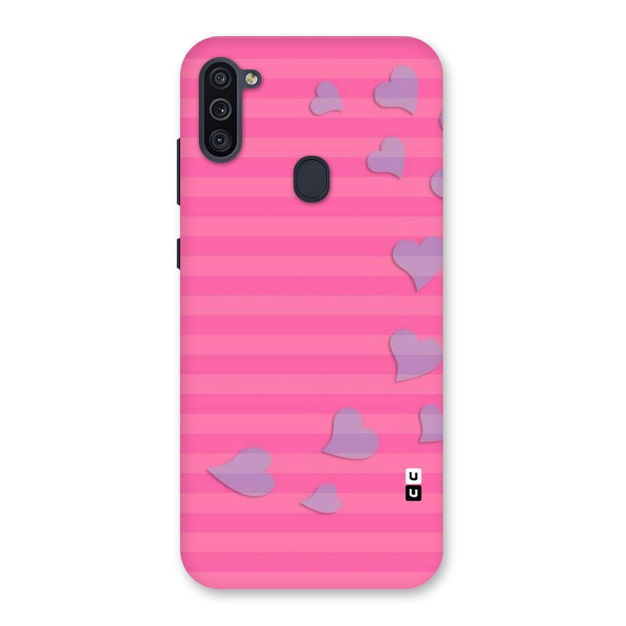 Light Heart Stripes Back Case for Galaxy M11
