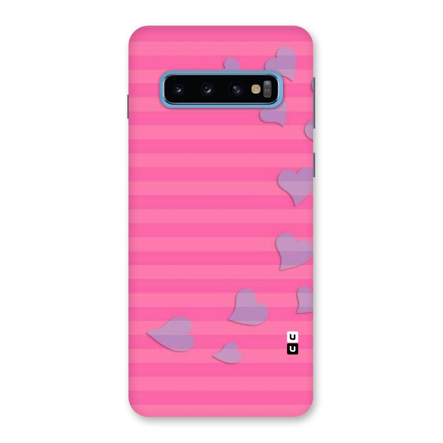 Light Heart Stripes Back Case for Galaxy S10