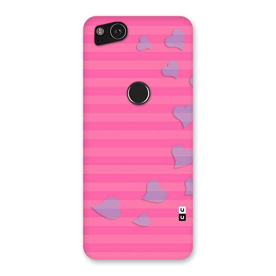 Light Heart Stripes Back Case for Google Pixel 2