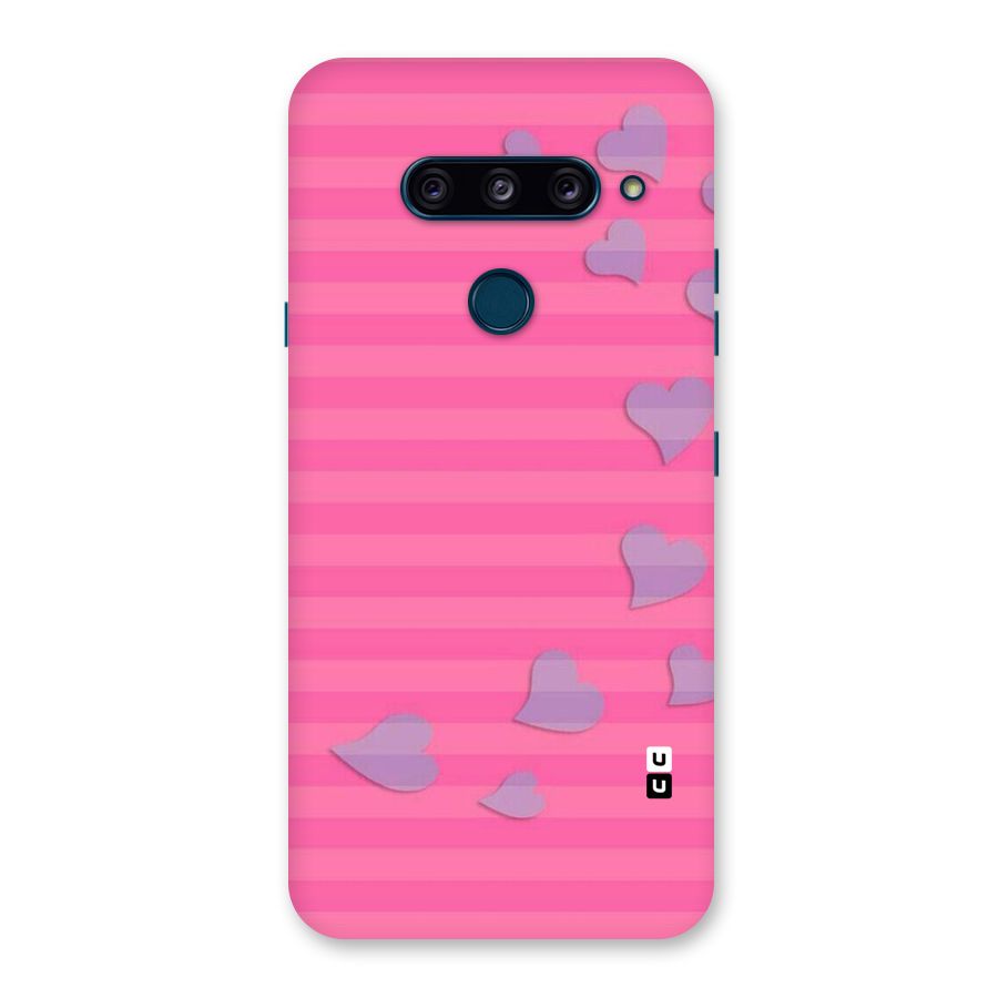 Light Heart Stripes Back Case for LG  V40 ThinQ