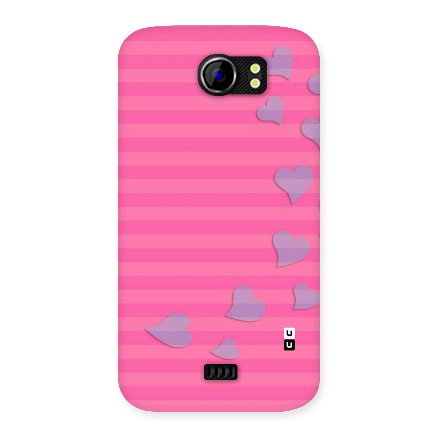 Light Heart Stripes Back Case for Micromax Canvas 2 A110