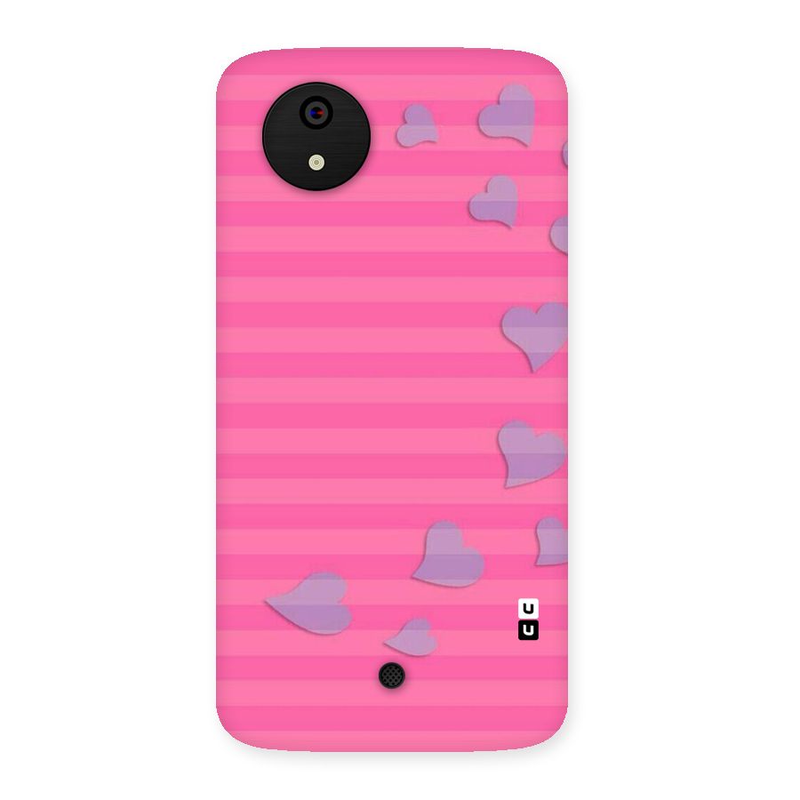Light Heart Stripes Back Case for Micromax Canvas A1