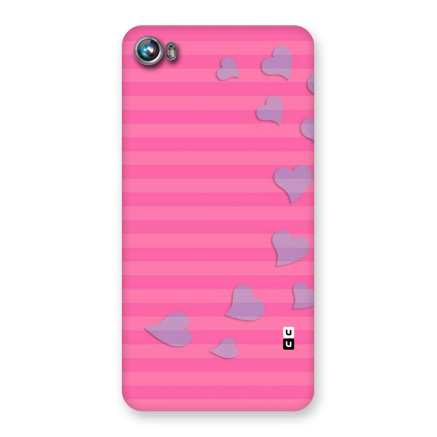 Light Heart Stripes Back Case for Micromax Canvas Fire 4 A107