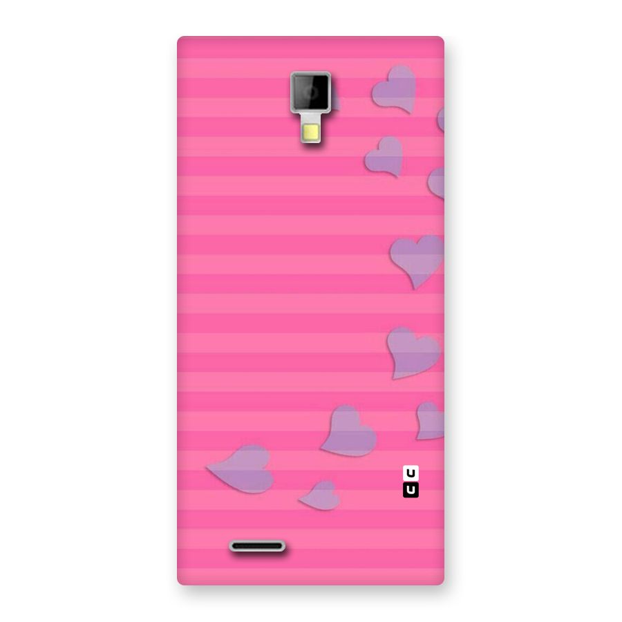 Light Heart Stripes Back Case for Micromax Canvas Xpress A99