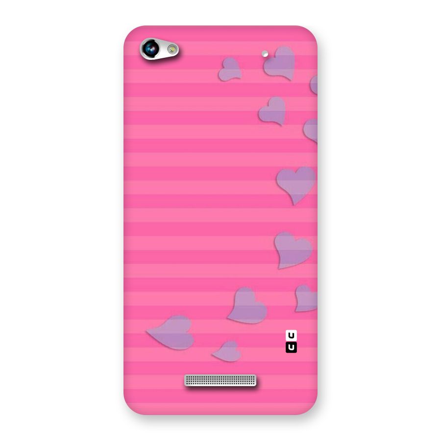 Light Heart Stripes Back Case for Micromax Hue 2