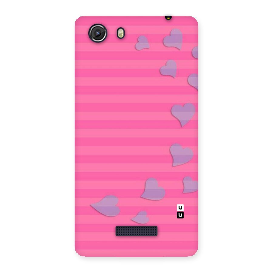 Light Heart Stripes Back Case for Micromax Unite 3