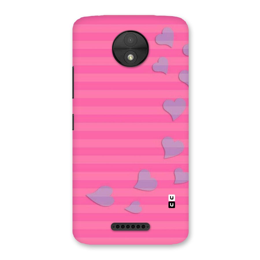 Light Heart Stripes Back Case for Moto C