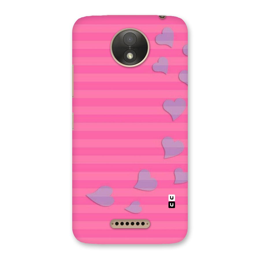 Light Heart Stripes Back Case for Moto C Plus
