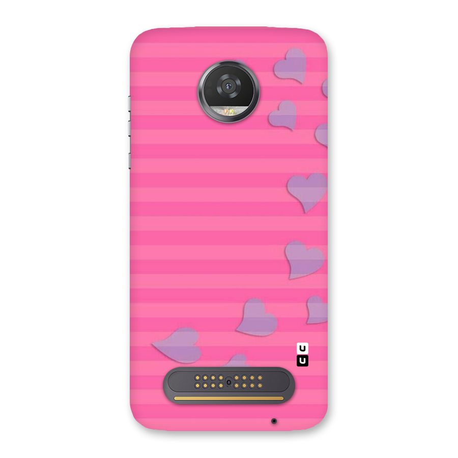 Light Heart Stripes Back Case for Moto Z2 Play