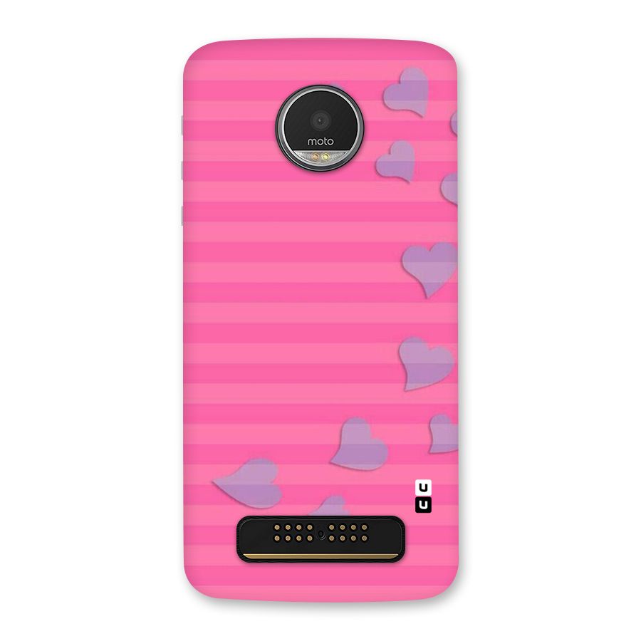 Light Heart Stripes Back Case for Moto Z Play